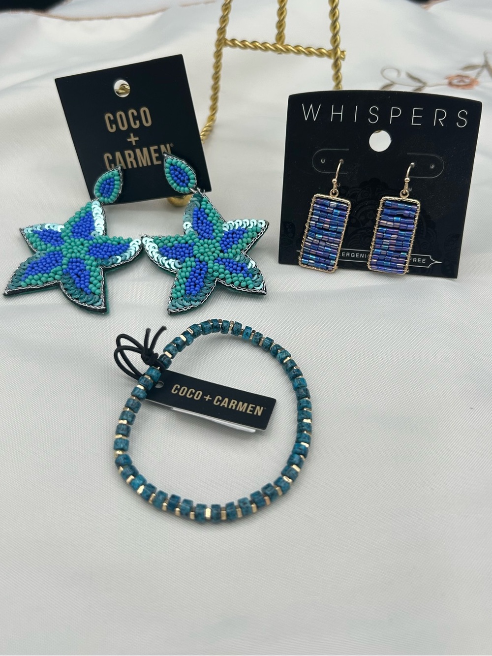 COCO + CARMEN & Whispers Coastal Jewelry Lot NWT - Beaded Starfish & Boho Set